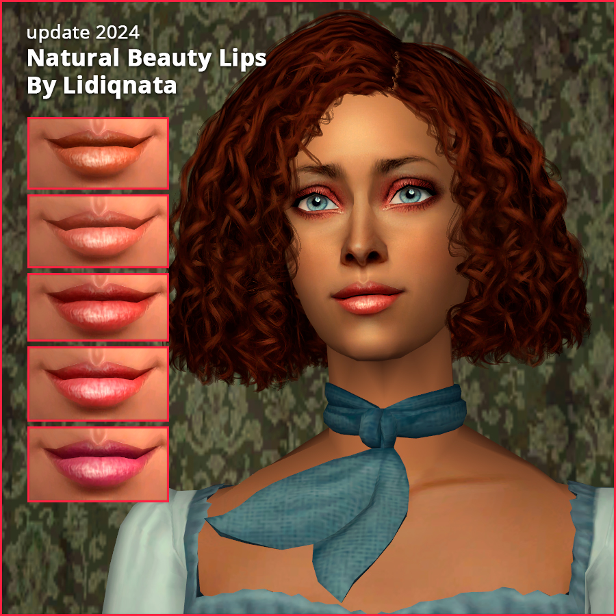 natural beauty lips by lidiqnata for sims 2